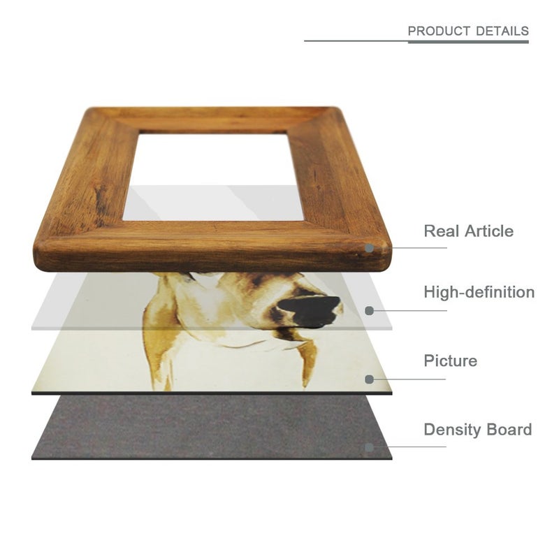 icheesday Picture Frame 5x7 Inch,Rustic Wood Photo Frames with Real Glass,Wall Hanging and Tabletop Standing,Vertical or Horizontal Display (Brown) - Image 4
